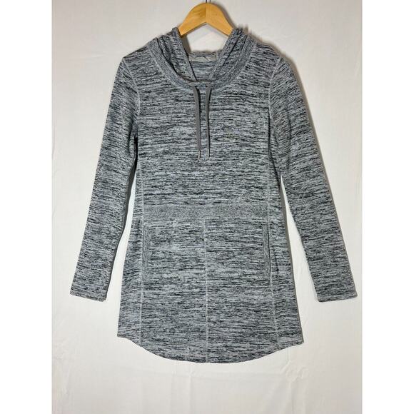 Athleta Techie Sweat Popover Dress Womens Sz XS Hooded Pockets Athleisure Casual - Picture 2 of 13